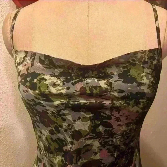 BP Cowl Neck Mini Dress in Black-Brown Floral Camo Size S - Picture 4 of 11